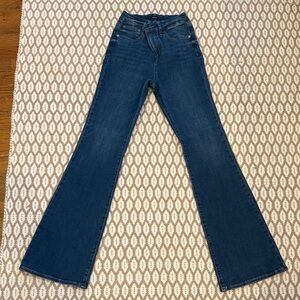 Express Dark Blue Flare Jeans